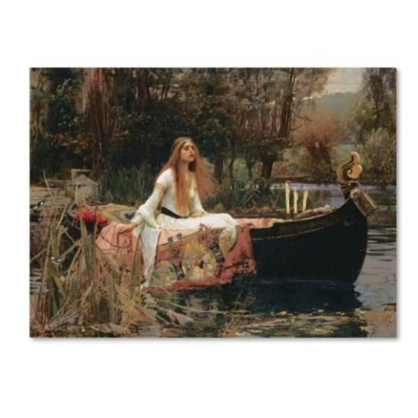 John William Waterhouse 'The Lady of Shallot' Canvas Art, 14x19, Trademark Fine Art, Mfr#: ALI10064-C1419GG